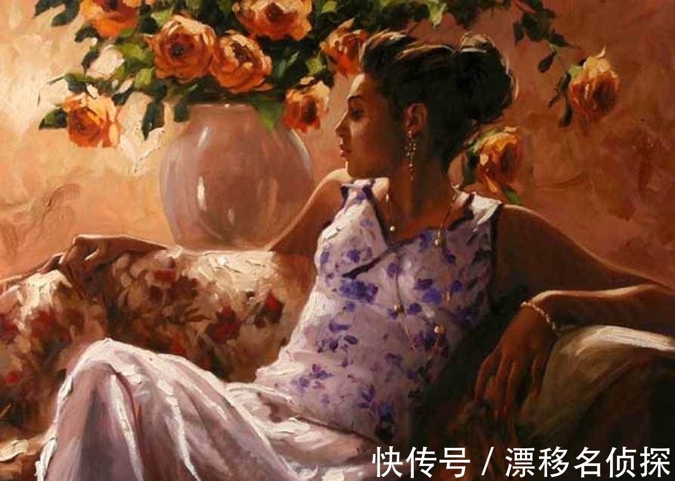 绘画作品$明艳的色彩中迸发出唯美惊艳的女性魅力——擅画女人的约翰逊