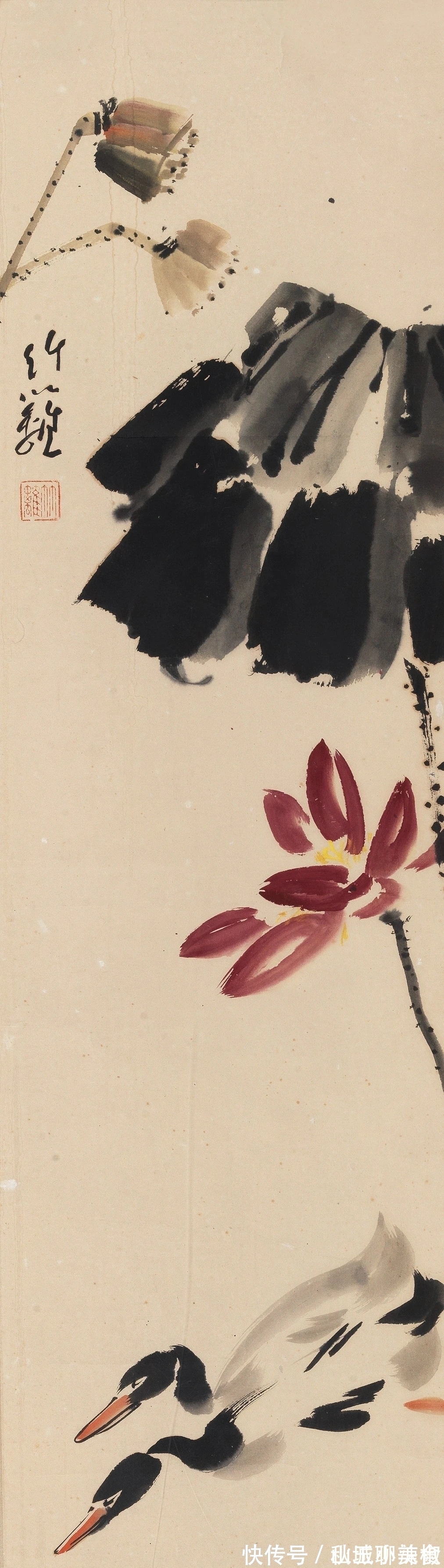 花鸟画@如果画画有“王”,他便是现代画鸭的一代“鸭王”|孙竹篱花鸟画