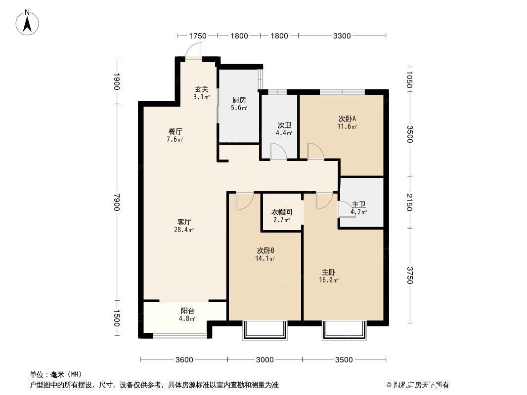 户型|融创外滩壹号湾均价12500元/㎡ 主推117-200㎡户型