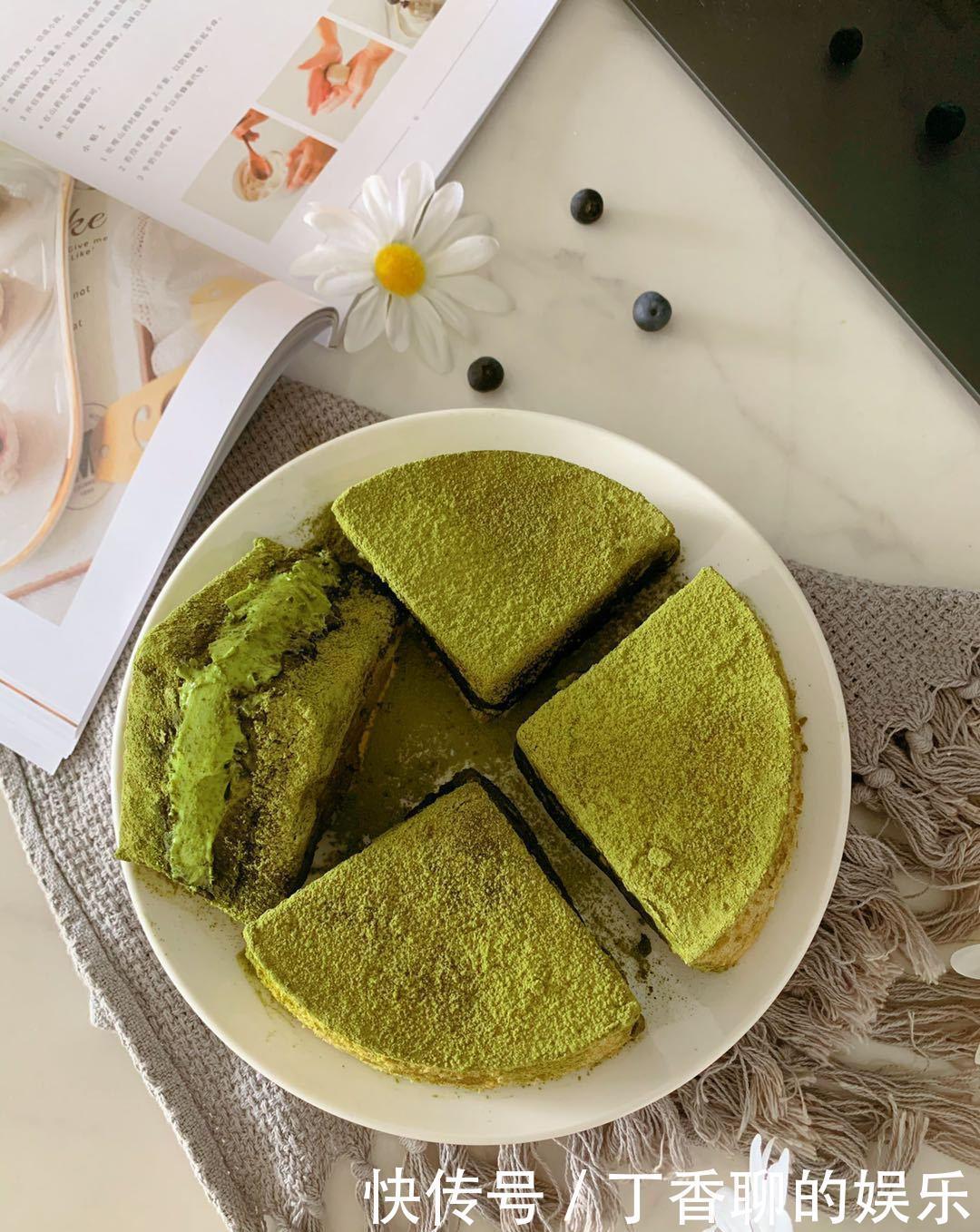 了给|网红抹茶冰乳酪蛋糕,制作简单味道赞,学会了给家人露一手