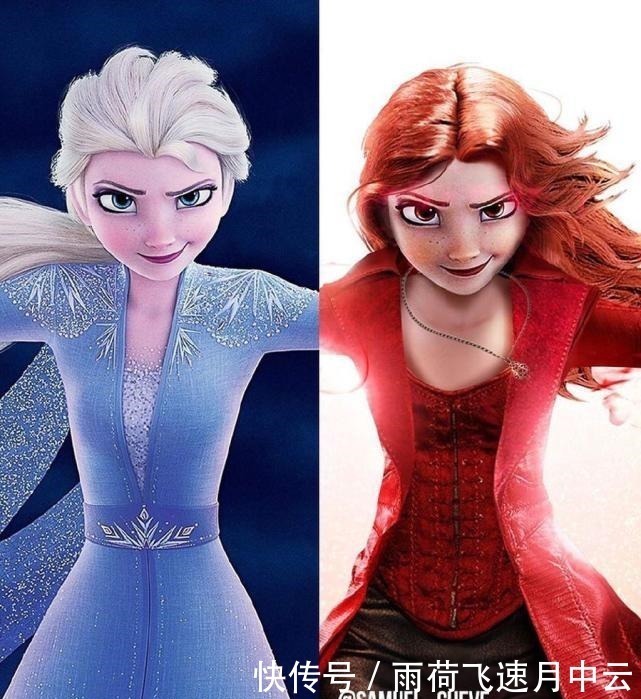 冰雪奇缘|当《冰雪奇缘》遇上《复仇者联盟》,艾莎变身“惊奇队长”无压力!