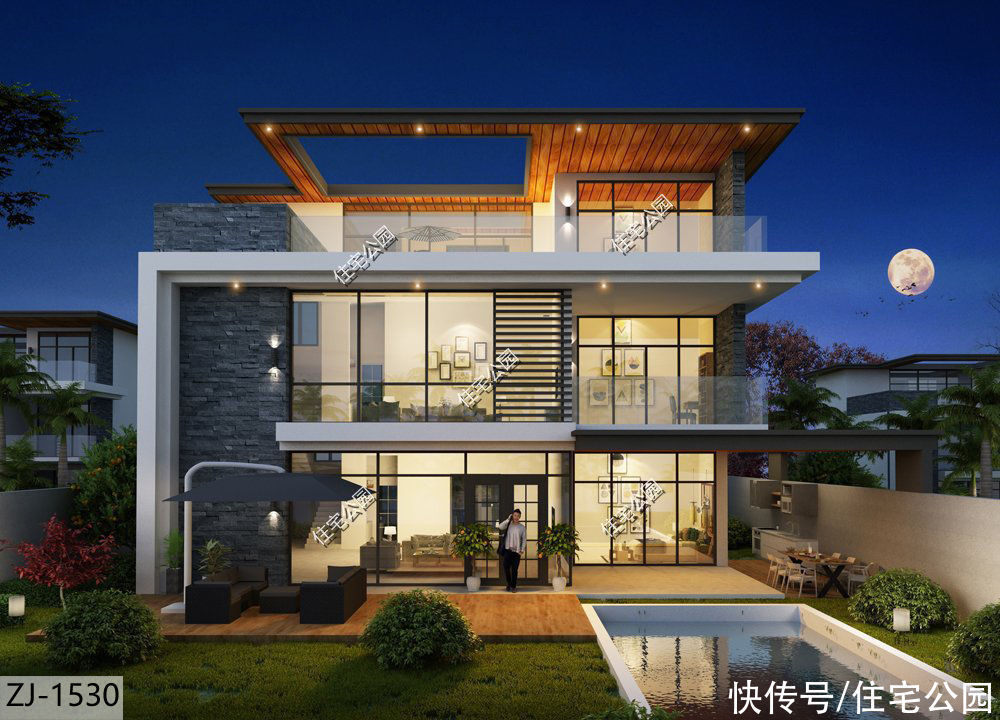 平面|分享10套带落地窗的别墅图，农村房子这么建，谁还稀罕去城里？