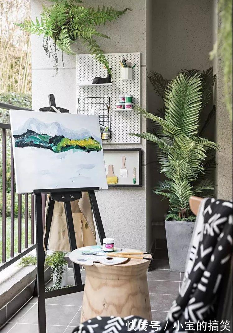 现代|105平现代简约，灰度与绿意，得充满生机与活力