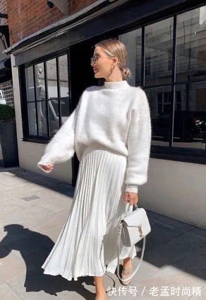 白色裙|百褶裙,好看又好搭,教你解锁花样穿法