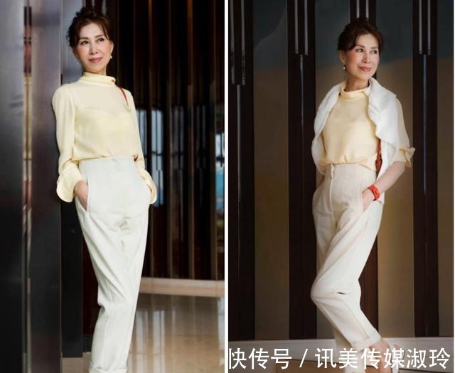 九分裤|这才是60岁该有的早秋穿搭!“衬衫+九分裤”,露出脚踝更时髦