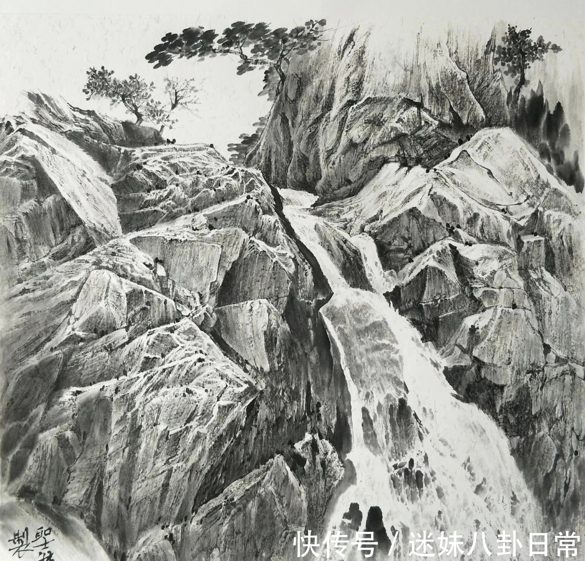 山水画&一位青年画家的山水画很写实,有韵有境,不输西方风景画!