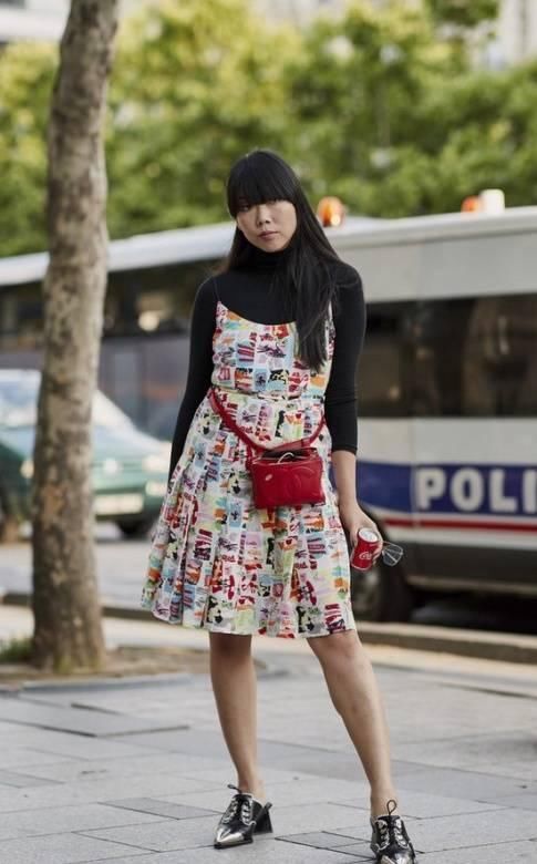 初春做个养生girl~连衣裙加个打底衫再出门！