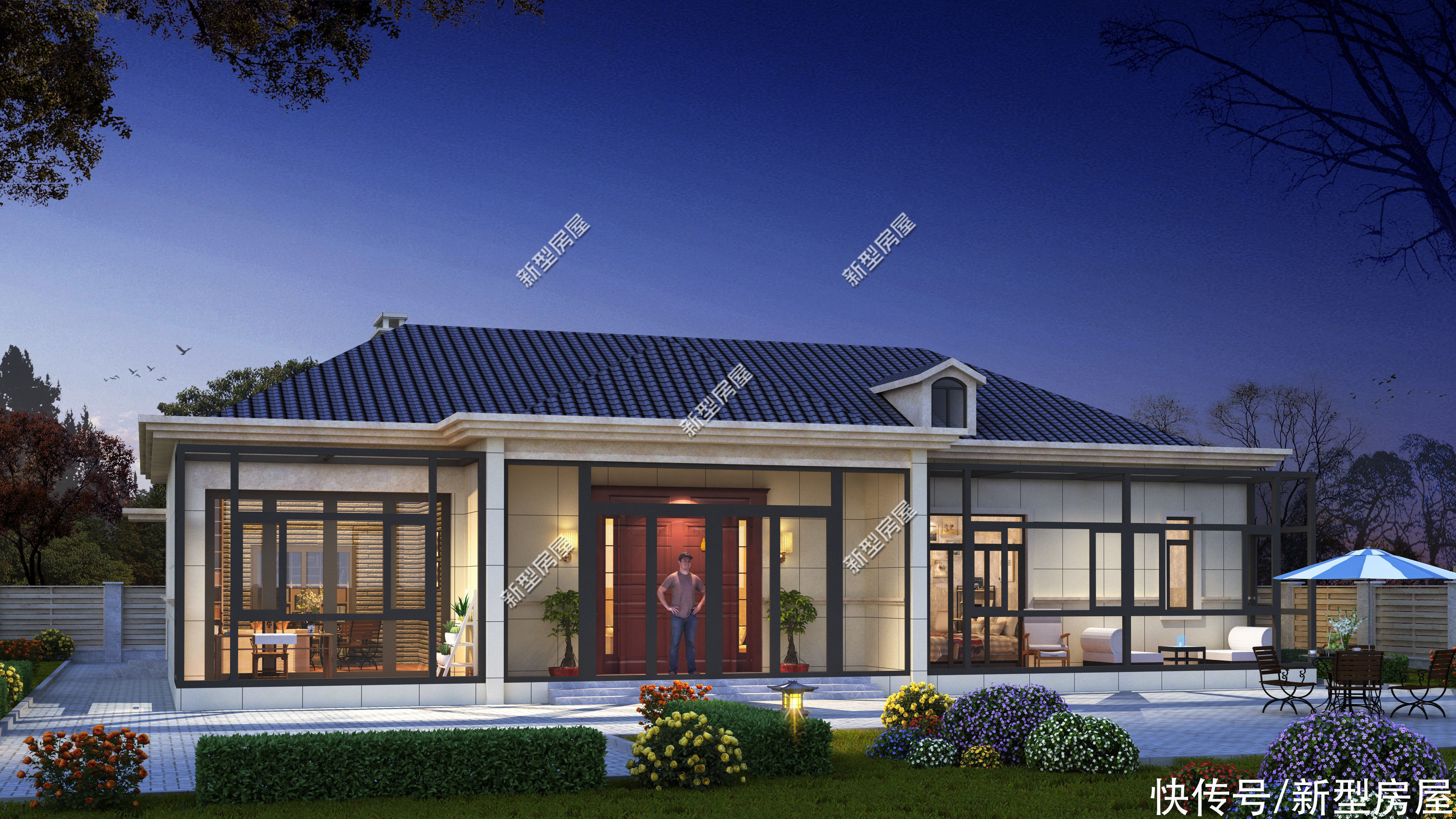 图纸|10套一层农村别墅图纸,第6套建的人最多,最后一套颜值最高