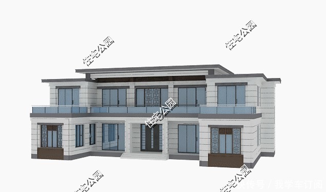 别墅|外观对称，自带堂屋与露台，9间卧室的现代别墅你不来看看吗！