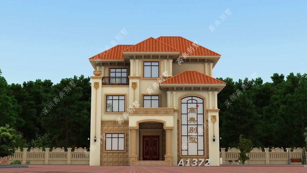 别墅|这款欧式三层别墅,整体简约时尚,经典不宜过时。