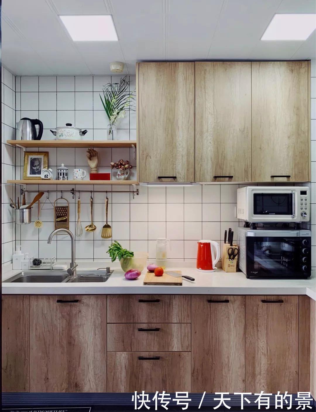 烤箱|厨房太小不够用？橱柜照着这样装，收纳功能翻倍！太实用了