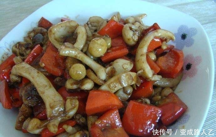 兴趣|家常菜系鱿鱼炒黄皮椒