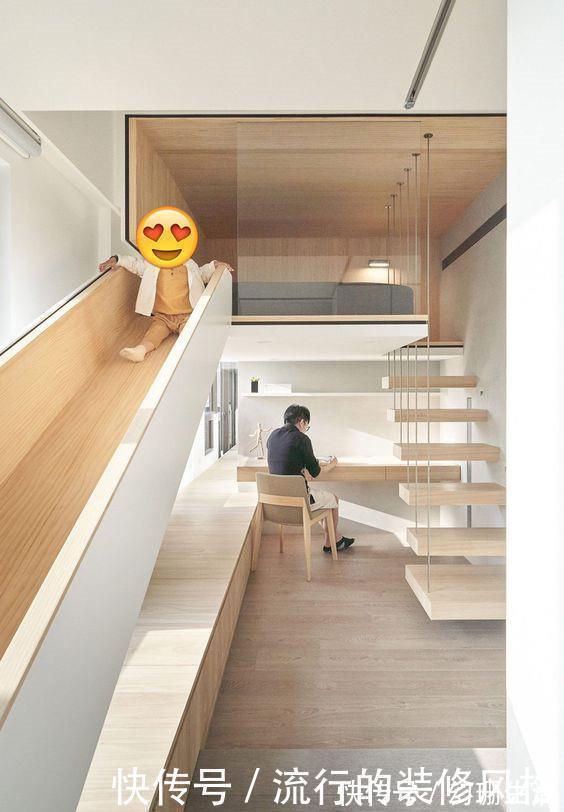 孩子|二楼悬空卧室，旁边做个滑梯，这样设计孩子每天都玩的很开心