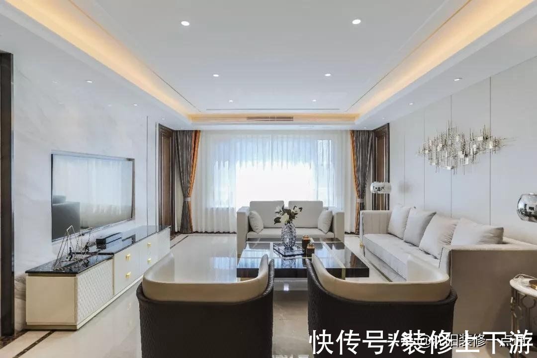 理石|227平现代轻奢装修实景图