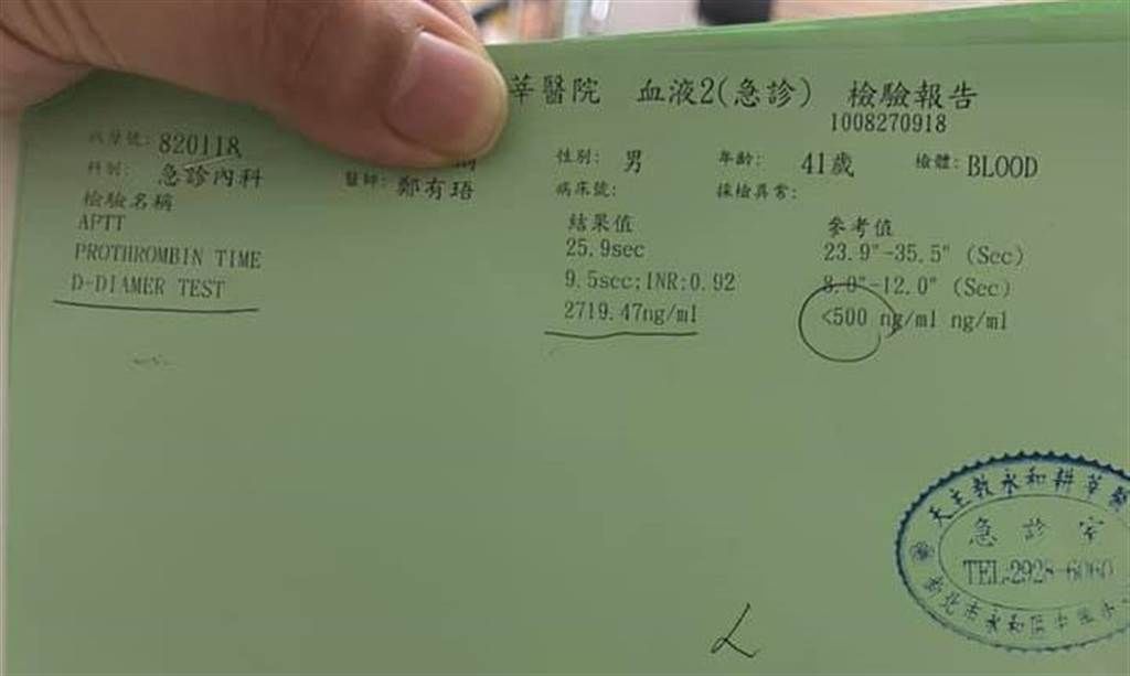 中时电子报|台男子打台产疫苗后出现血栓：打防疫热线无人理 或为台湾首例