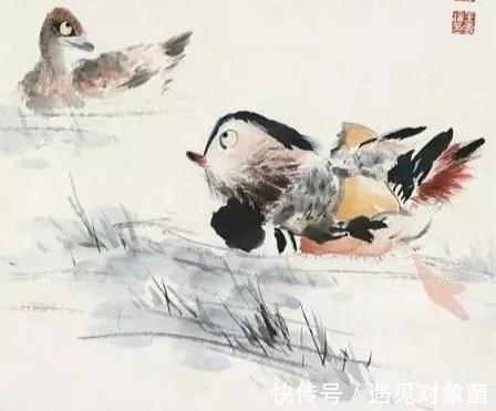 花骨朵儿@王雪涛笔下的荷花