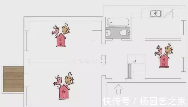 电视机|小户型56㎡，一家6口凑首付，卧室并厨房立多一间房！干得漂亮