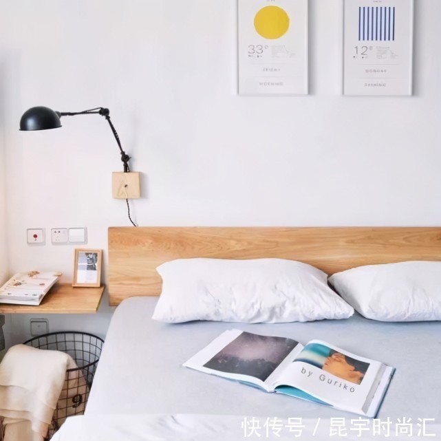 卧室|卧室放床头柜太土了,现在床边流行这8种设计,实用又美观