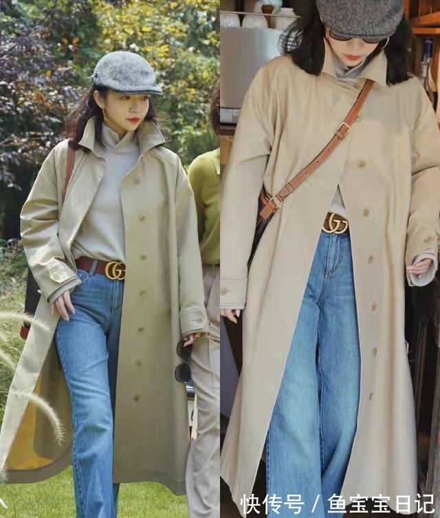 风衣 三木新穿搭真好看,一件卡其色风衣搭出5种风格,照穿高级不重复!