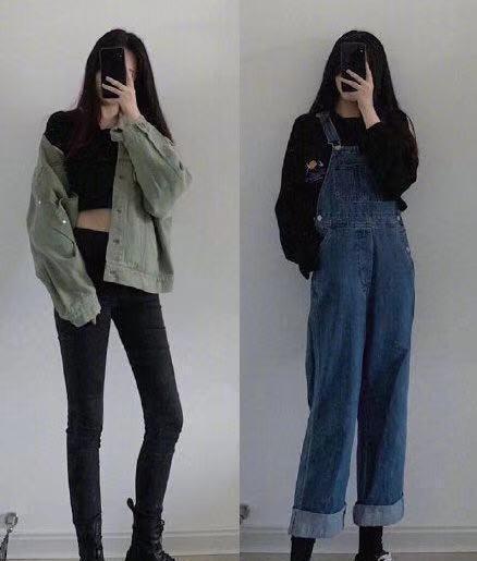 上下穿一身黑, 无论裙装还是裤装, 都能展现出早春气息