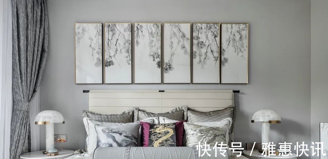浅灰色调|145㎡现代新中式风,全屋淡雅柔美,时尚又有韵味