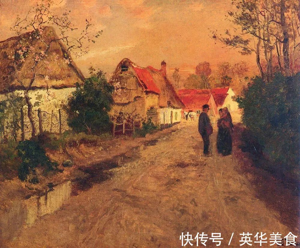 小溪|水与光的刻画,弗里茨的油画真是美妙至极