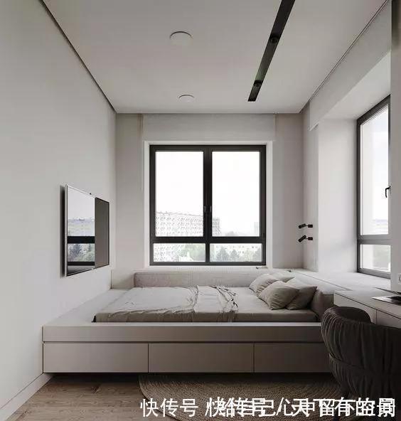 衣帽间|现在卧室床头流行不靠墙，往前挪80公分，“多出”一个衣帽间