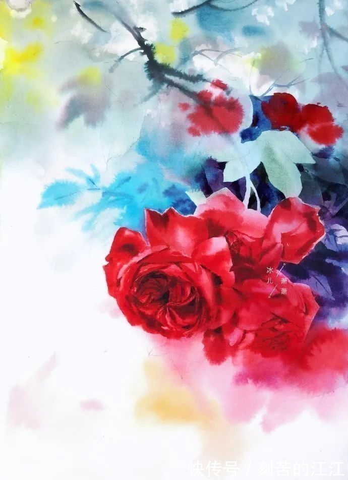 花瓣@水彩这样画,也太美了吧!居然把花瓣画出透明的感觉,看完忍不住保存!