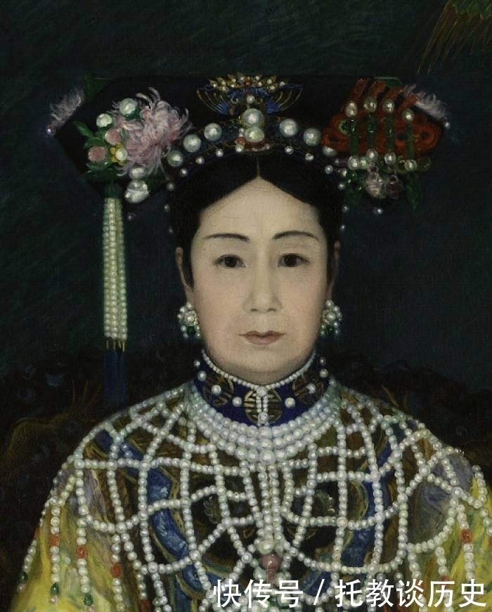 美国人画的慈禧：耗资12000两白银，专设铁轨运去美国参展