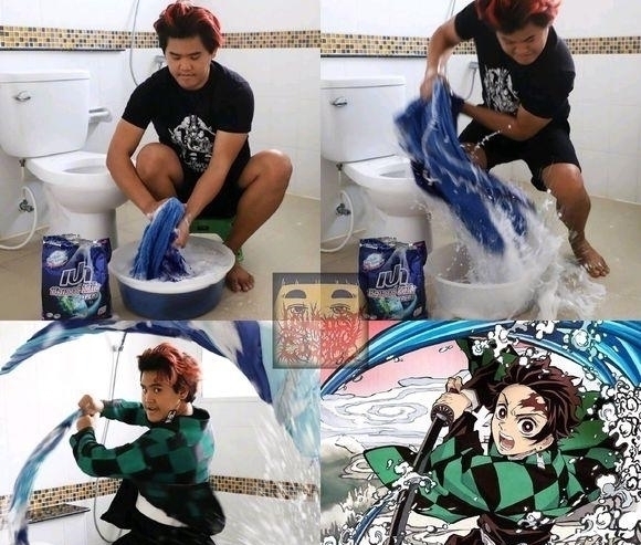 小哥|当泰国小哥盯上鬼灭之刃，炭治郎、大哥被玩坏！祢豆子看了想动手