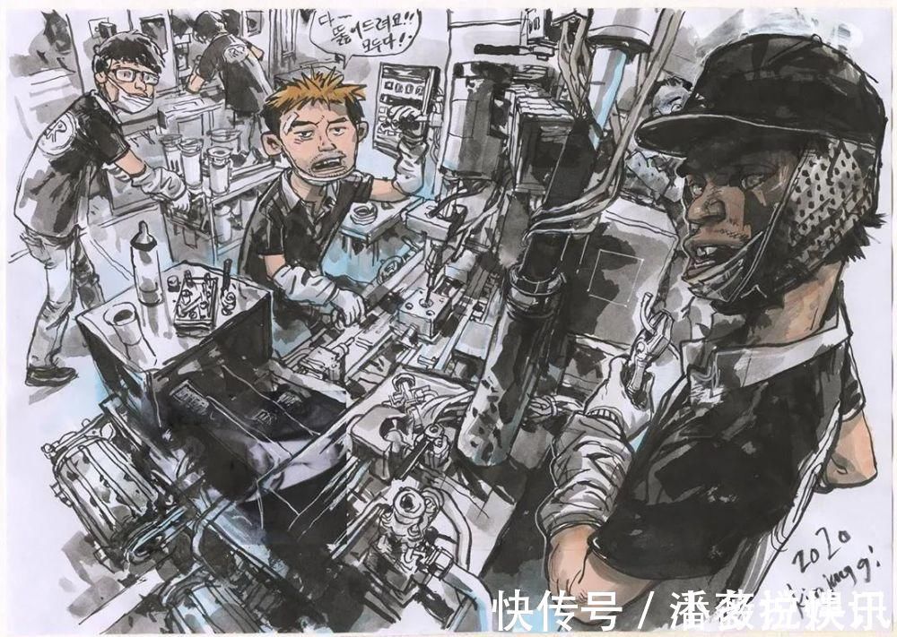 金政基!每天坚持画12个小时,“速写之神”金政基的无草稿速写