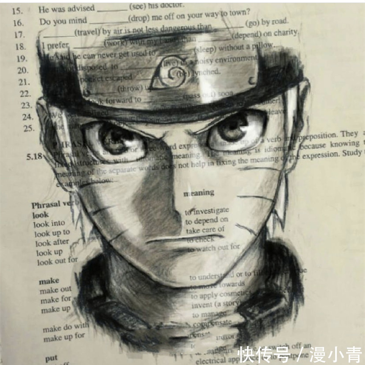 人物!画师上英文课开小差,画出了经典的人物形象,难道美术课不能画吗