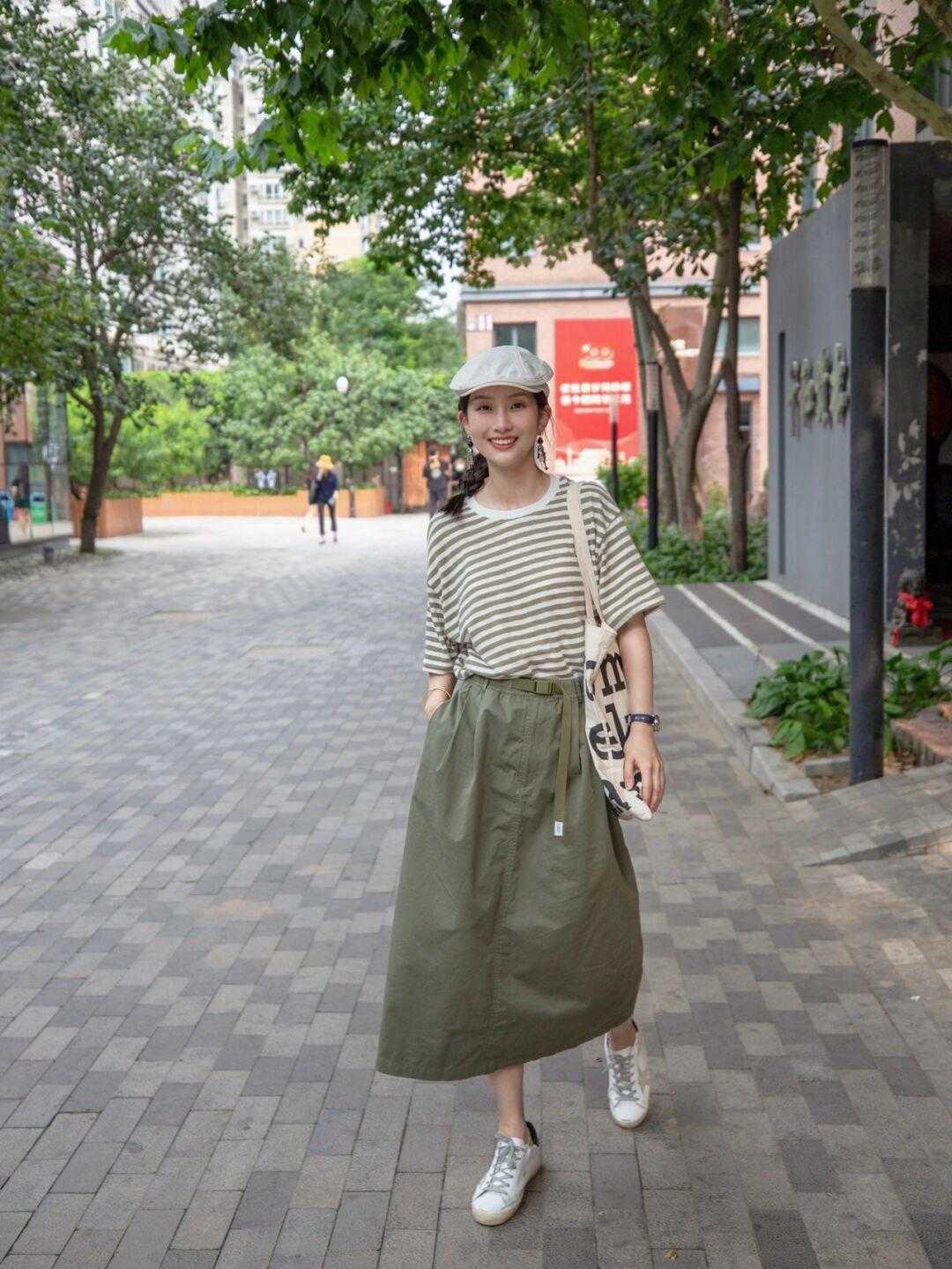 小个子|小个子女生夏季穿搭,衬衫搭配半身裙显高显瘦,简约又洋气