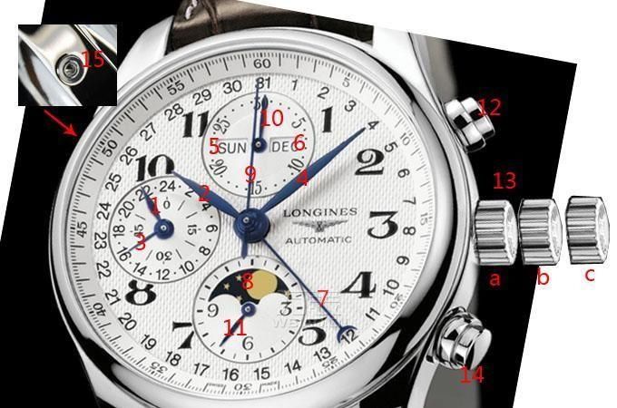 表冠|3M厂浪琴名匠（八针月相）真假对比评测及调校使用方法