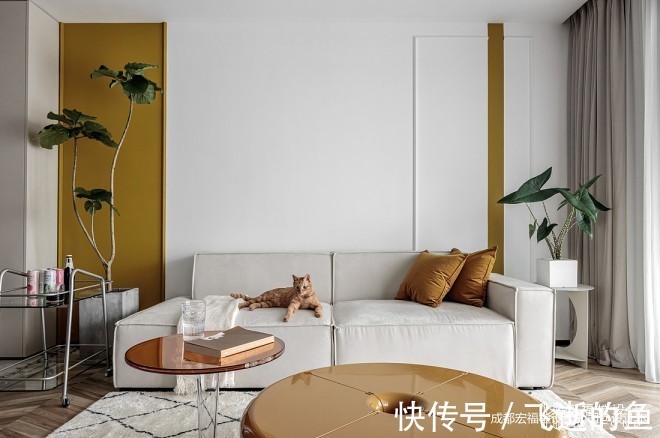 轻食简餐|90平米2居室如何做到潮流混搭风