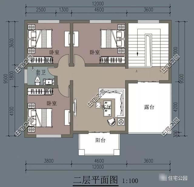 堂屋|12m*9.5m，一套具有复古风情的农村二层小宅