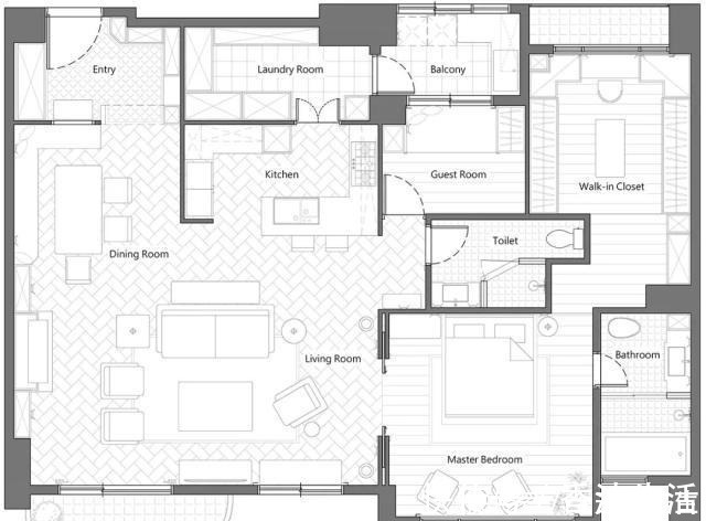 收纳|难道是疯了她居然把150㎡大户型,三室改两室,不过效果真大气!