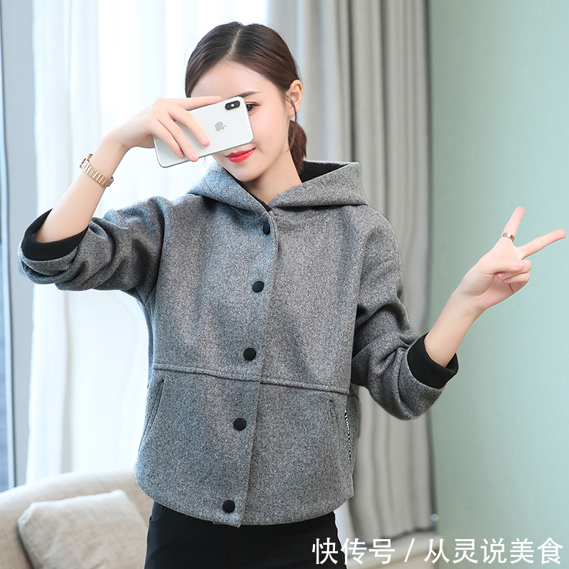 毛呢外套 小个子女人就别跟风穿长大衣,刚上新一种呢外套,上身贼洋气