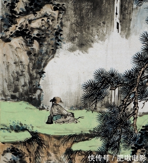 冯超然|山为碧玉簪,水为青罗带,冯超然绘《观瀑图》