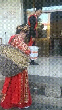 |搞笑GIF:今天视察老婆工作,我只能薅你的头发了