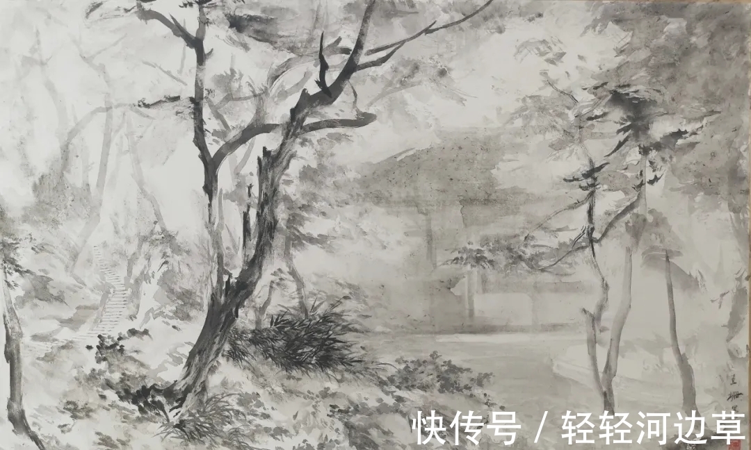 山水画$虚淡明净｜王珊山水画