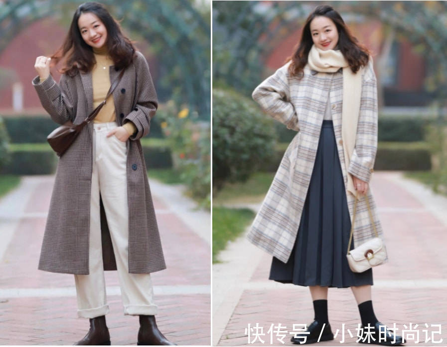 时髦 微胖女人试试“长外套”,遮肉显瘦!搭配长裤、半身裙都很美