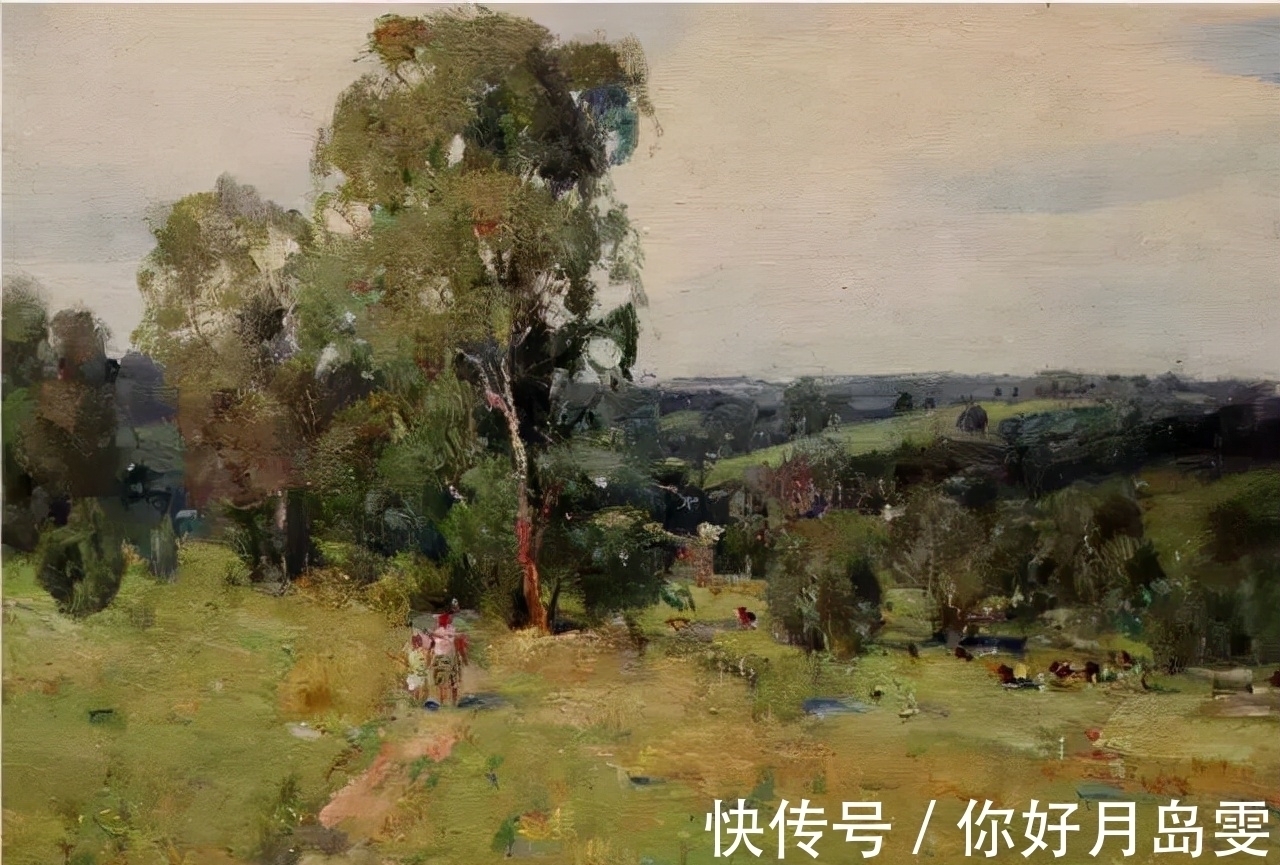 布面油画&著名油画家杨鸣山的风景写生作品，净化心灵！