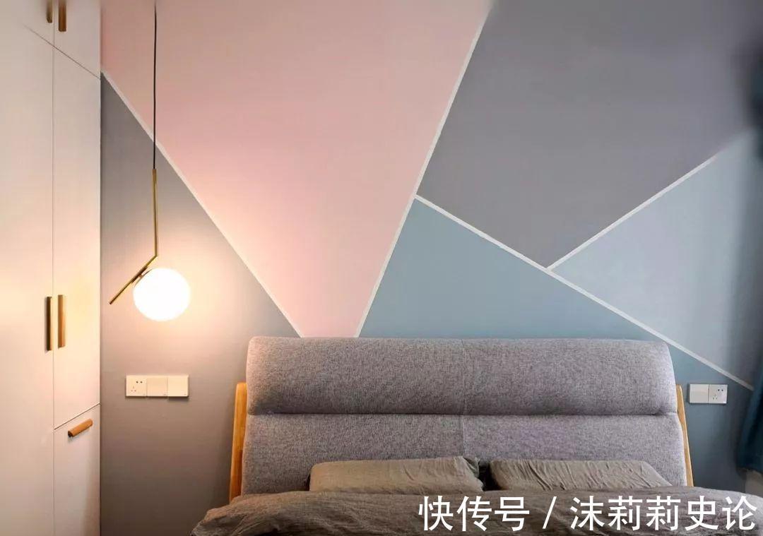 中性色|原来墙面现在流行几何拼色装,层次感明显,也增添了趣味性!