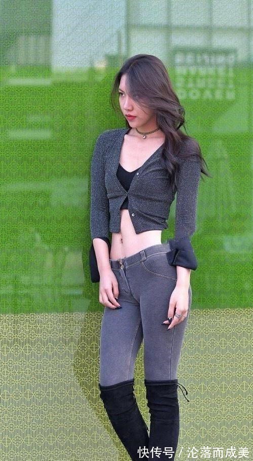 森系 打底裤自带仙气,很简单素雅的搭配,简单美感!