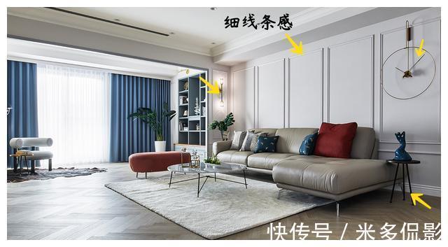 轻奢|250㎡美式轻奢大平层，独立玄关比客厅还好看，全屋简洁又显品味！