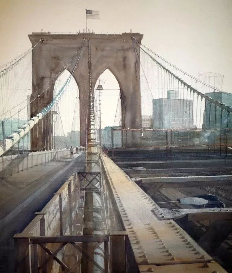 美术学院#Charles Villeneuve 的超美的城市风情水彩！