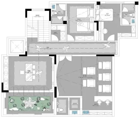 风花雪月|【鲁班装饰】公园1903海雅苑200㎡现代轻奢风格,悠然自居