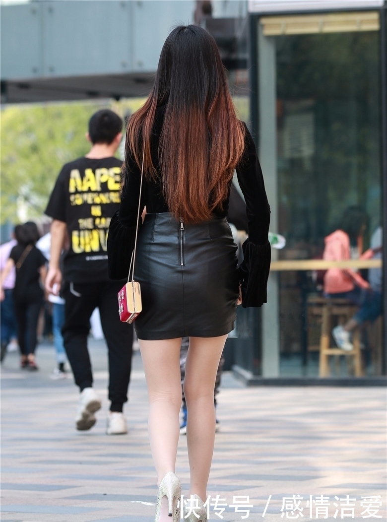 元素|街拍联盟:皮裙,肉丝,高跟,美腿元素一应俱全
