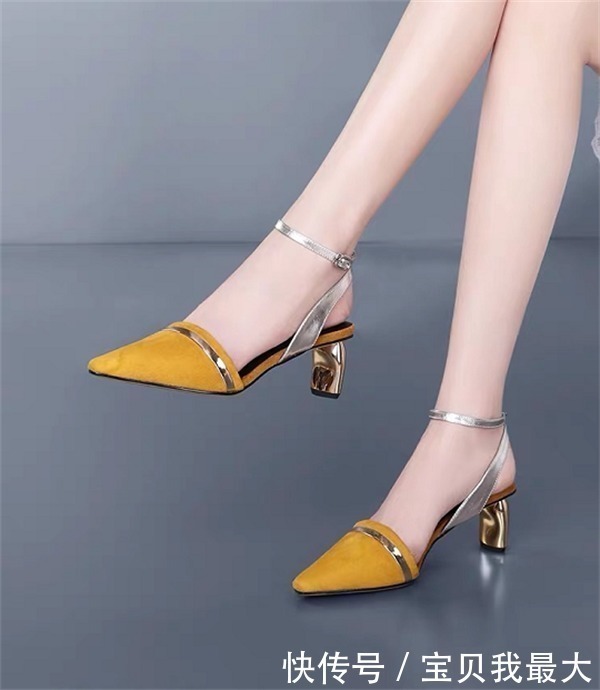 鞋面 凉鞋怎么穿算时尚穿简约不简单的一字带凉鞋,精巧之处凸显女性魅力